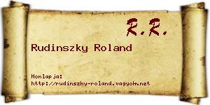 Rudinszky Roland névjegykártya