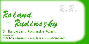 roland rudinszky business card